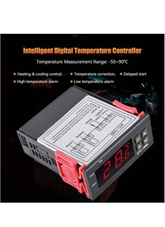 GMORO Digital Temperature Controller STC-1000 Intelligent Temperature Regulator AC 110~220V Refrigerator Thermostat Support Heating/Cooling/Temperature Correction/Delayed Start/High or Low Temperature Alarm  - Image 4