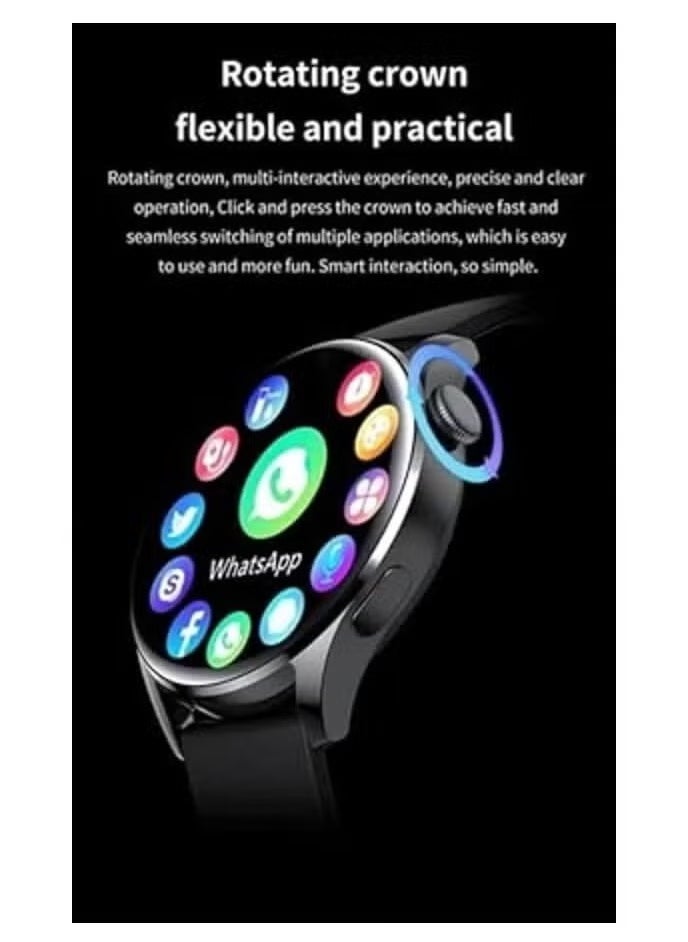 Hommtel GT5 Ultrathin Smartwatch – 1.28" Color Display, Fitness Tracking, Heart Rate Monitor, Sleep Tracker, Waterproof, Long Battery Life, Smart Notifications  - Image 2