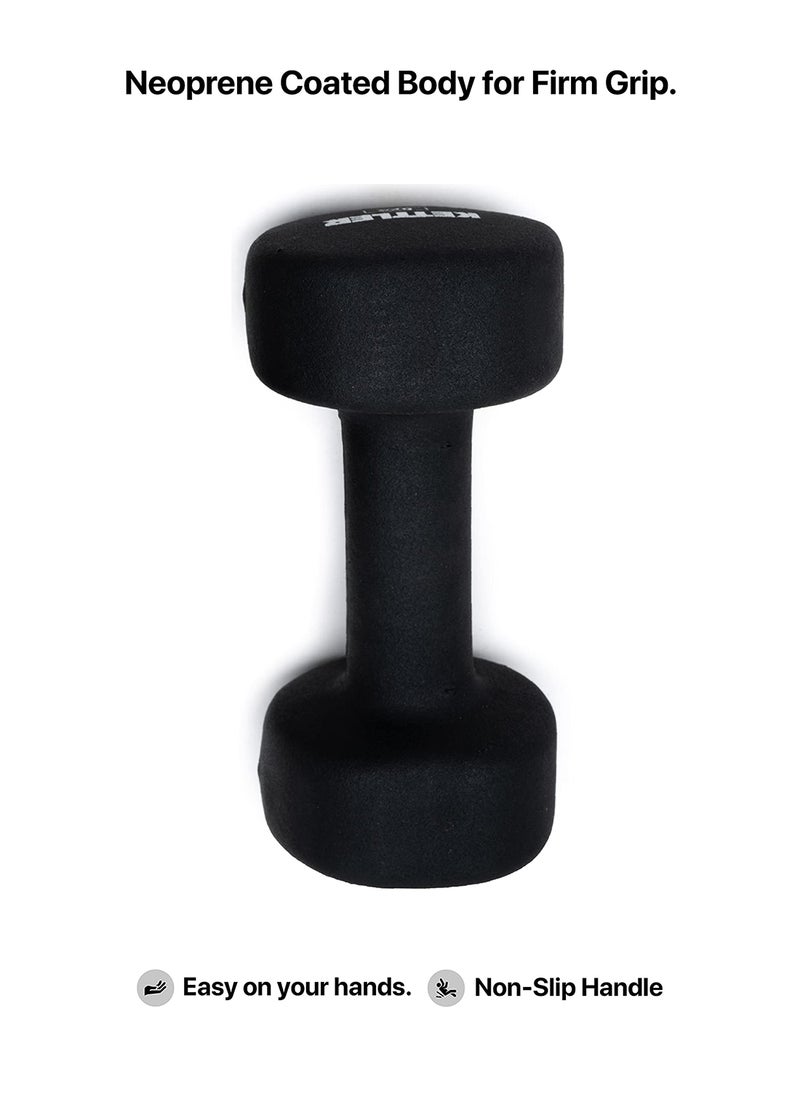 KETTLER - Neoprene Dumbbells of 10Kg (22LB) Includes 2 Dumbbells of 5Kg (11LB) | Material : Iron with Neoprene Coat | Exercise and Fitness Weights at Home/Gym | Unisex - Image 1