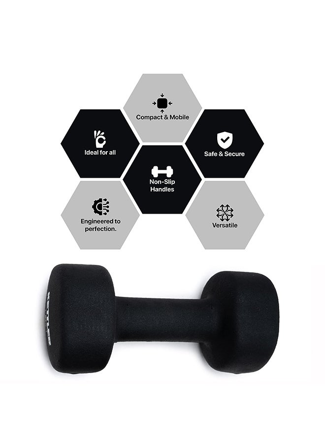 KETTLER - Neoprene Dumbbells of 10Kg (22LB) Includes 2 Dumbbells of 5Kg (11LB) | Material : Iron with Neoprene Coat | Exercise and Fitness Weights at Home/Gym | Unisex - Image 1