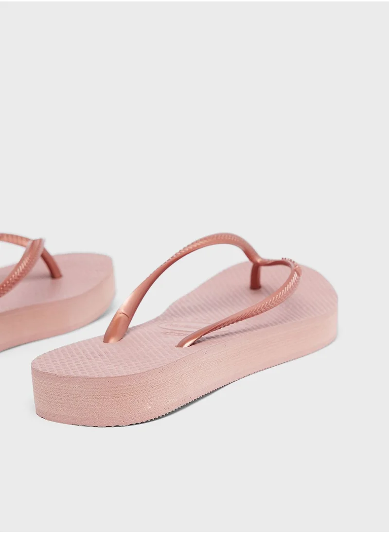 havaianas Slim Strap Platform Flip Flops