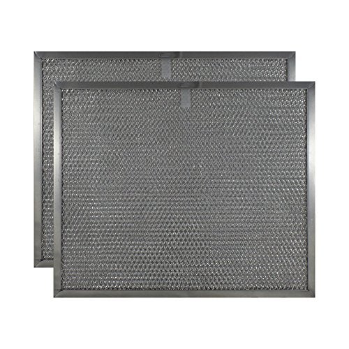 Filter Everything Replacement Range Hood Filter, Compatible with Broan BPS1FA30 & GE WB02X10713 – 11‑3/4″ × 14‑1/4″ × 3/8″ Aluminum Grease Filter, 2‑Pack - Image 1