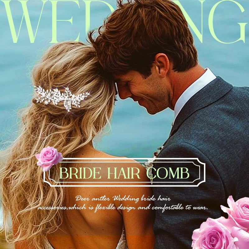 EVILD Wedding Hair Clips Silver Rhinestone Bridal Headpiece Prom Hair Accessories for Women - Image 5