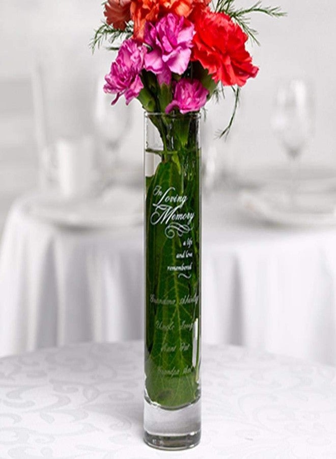Hortense B. Hewitt in Loving Memory Glass Bud Vase - A Life and Love Remembered, 7.5" x 1" - Image 5