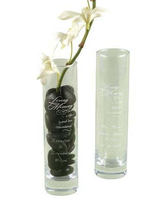 Hortense B. Hewitt in Loving Memory Glass Bud Vase - A Life and Love Remembered, 7.5" x 1" - Image 4