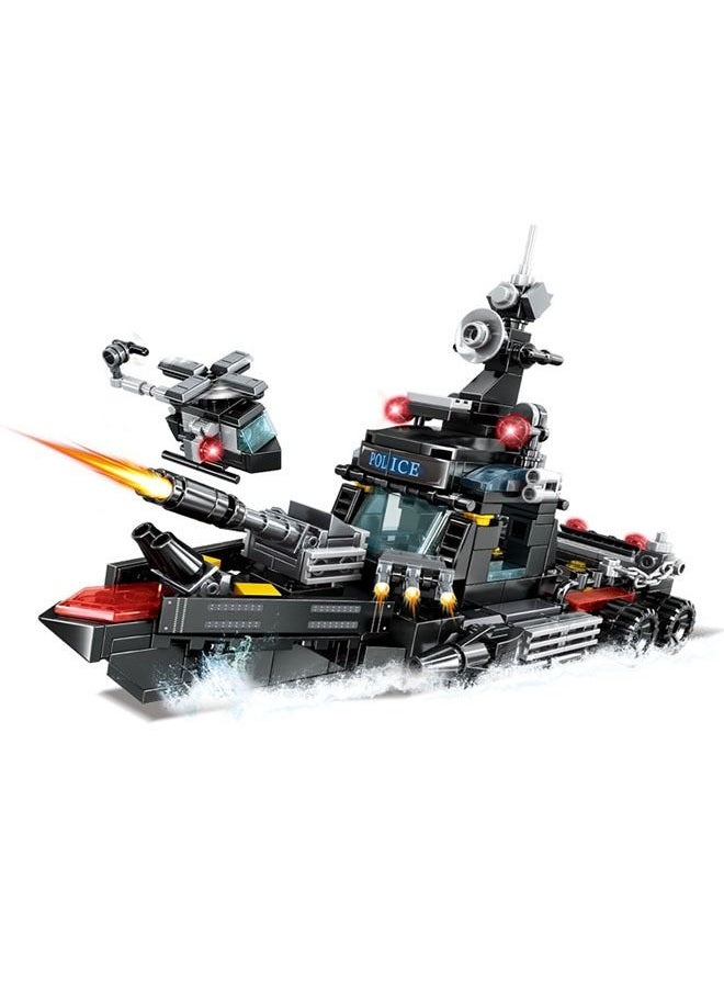 ZCM-HAPPY - 4 in 1 Destroyer Block Set Puzzle Building Toy 415PCS - Image 1