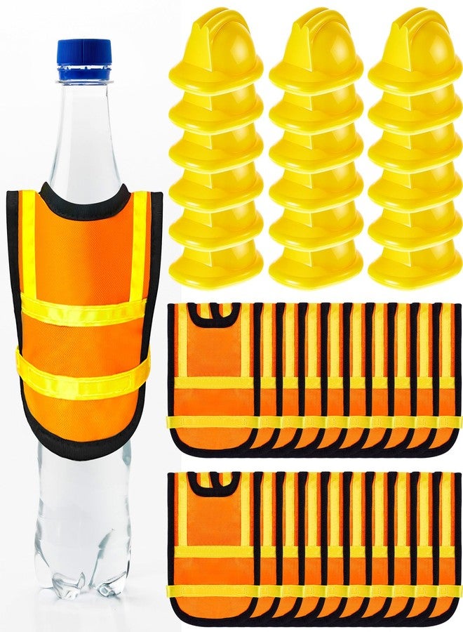 Layhit تتضمن مجموعة Layhit المكونة من 40 قطعة من زينة حفلات البناء المصغرة 20 قبعة أمان صغيرة و20 سترة أمان صغيرة، وهي عبارة عن هدايا لحفلات أعياد الميلاد ذات طابع البناء، بالإضافة إلى لوازم تزيين الكب كيك. - Image 1