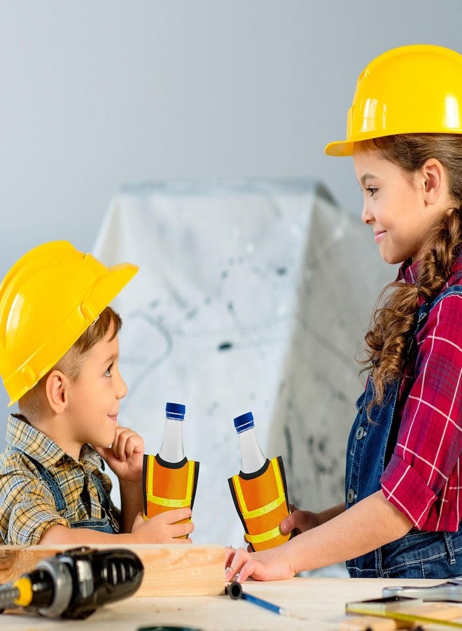 Layhit تتضمن مجموعة Layhit المكونة من 40 قطعة من زينة حفلات البناء المصغرة 20 قبعة أمان صغيرة و20 سترة أمان صغيرة، وهي عبارة عن هدايا لحفلات أعياد الميلاد ذات طابع البناء، بالإضافة إلى لوازم تزيين الكب كيك. - Image 4