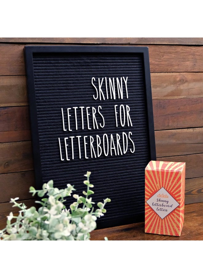 MAINEVENT Skinny Letterboard Letters Only Set No Board Included Rae Dunn Inspired Font Farmhouse Decor Accessory 2 Inch White Plastic Letters Numbers Symbols For Changeable Felt Letter Board Message Bulletin  - Image 1