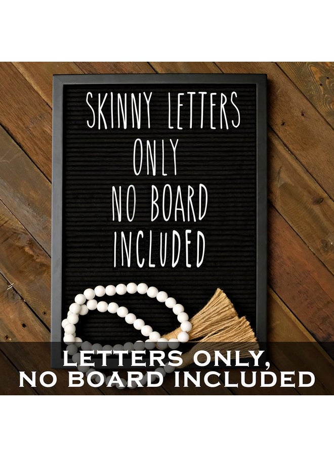 MAINEVENT Skinny Letterboard Letters Only Set No Board Included Rae Dunn Inspired Font Farmhouse Decor Accessory 2 Inch White Plastic Letters Numbers Symbols For Changeable Felt Letter Board Message Bulletin  - Image 2