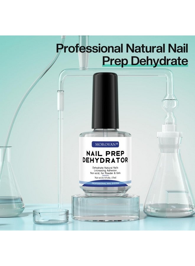 Morovan Acid Free Professional Nail Dehydrator Prep for UV Gel Polish Acrylic Nails Fast Dry Natural Nail Primer Base Varnish Manicure Bonder 0.5 oz - Image 2