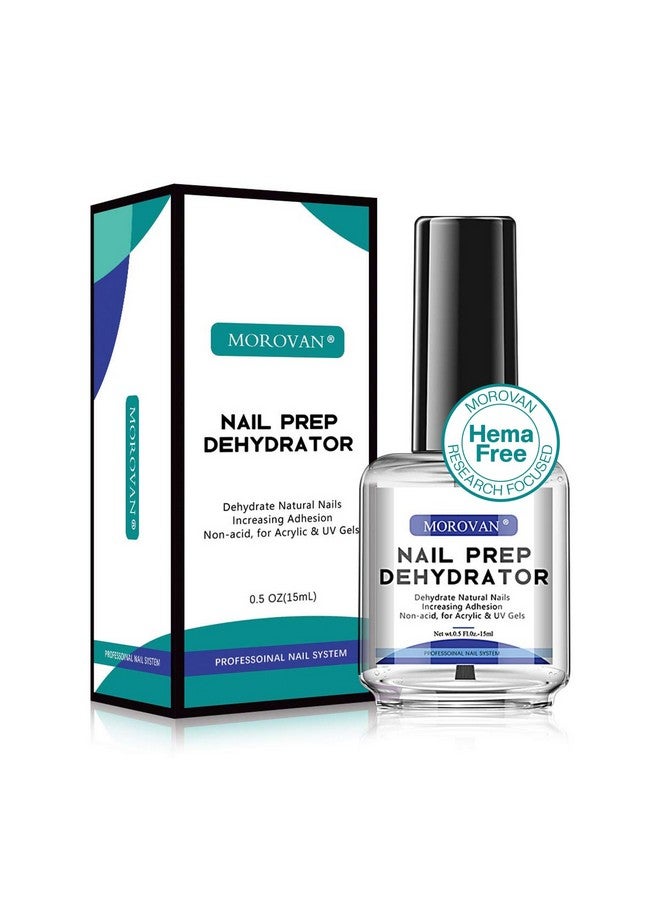 Morovan Acid Free Professional Nail Dehydrator Prep for UV Gel Polish Acrylic Nails Fast Dry Natural Nail Primer Base Varnish Manicure Bonder 0.5 oz - Image 1