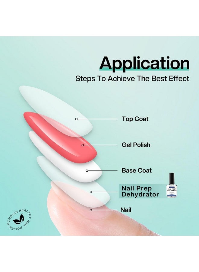 Morovan Acid Free Professional Nail Dehydrator Prep for UV Gel Polish Acrylic Nails Fast Dry Natural Nail Primer Base Varnish Manicure Bonder 0.5 oz - Image 4