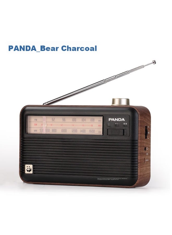 Panda T-41 Retro All-band Radio With Lithium Battery, Three-band Large Speaker, Wood Grain, For Elderly, Semiconductor - Image 1