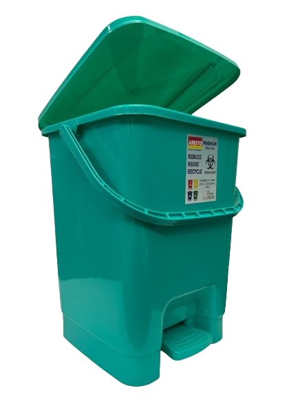 ARISTO Plastic Pedal Dustbin With Handle 15 ltr (ASSORTED MIX) - Image 3