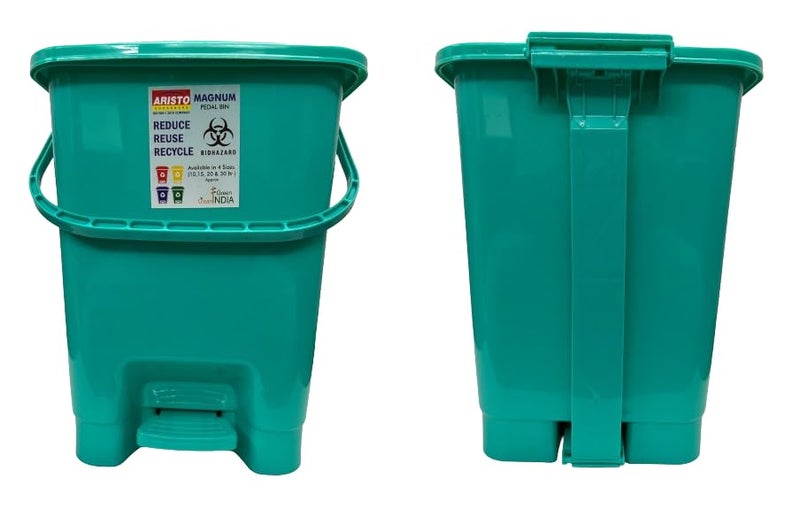 ARISTO Plastic Pedal Dustbin With Handle 15 ltr (ASSORTED MIX) - Image 5
