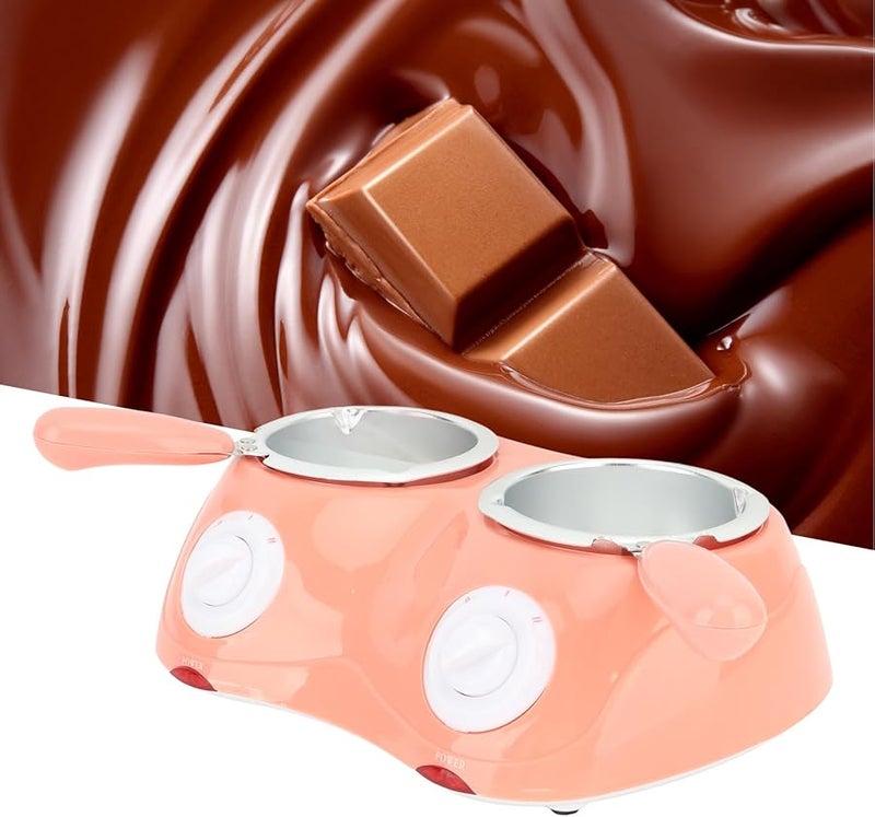 Pink Electric Chocolate Melting Pot with Dual Temperature Adjustment and Accessories - Image 4