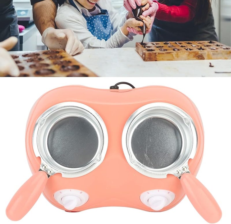 Pink Electric Chocolate Melting Pot with Dual Temperature Adjustment and Accessories - Image 3