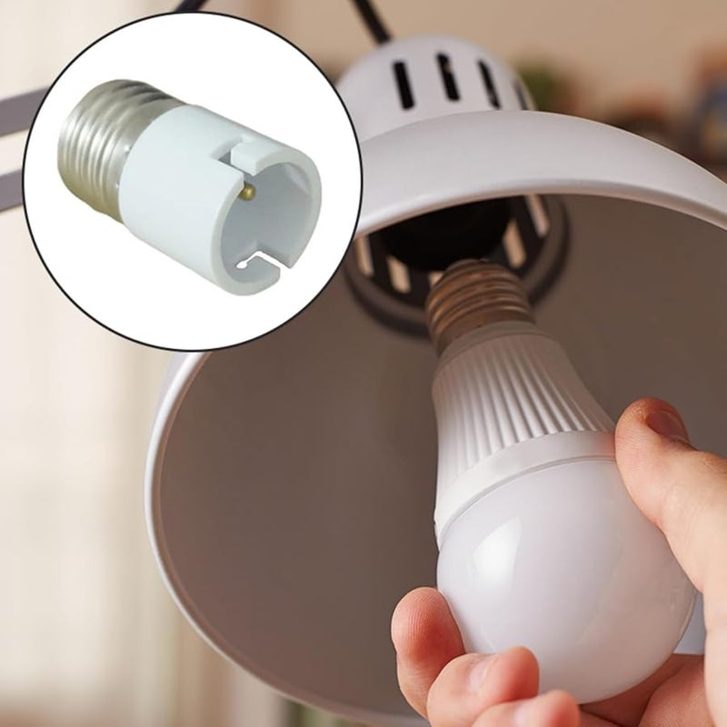 B22 To E27 Lamp Socket Adapter Converter White 250V Safe Durable Holder - Image 3