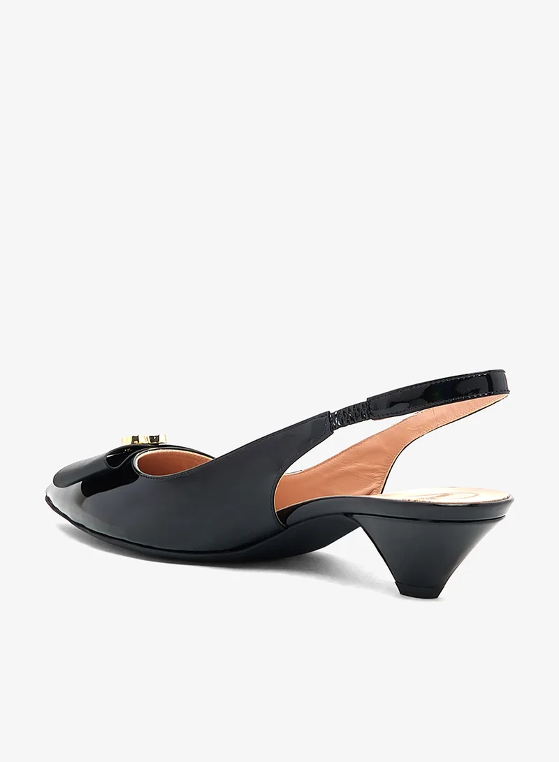 Love Moschino Pointed Toe Ankle Strap High Heel Pumps