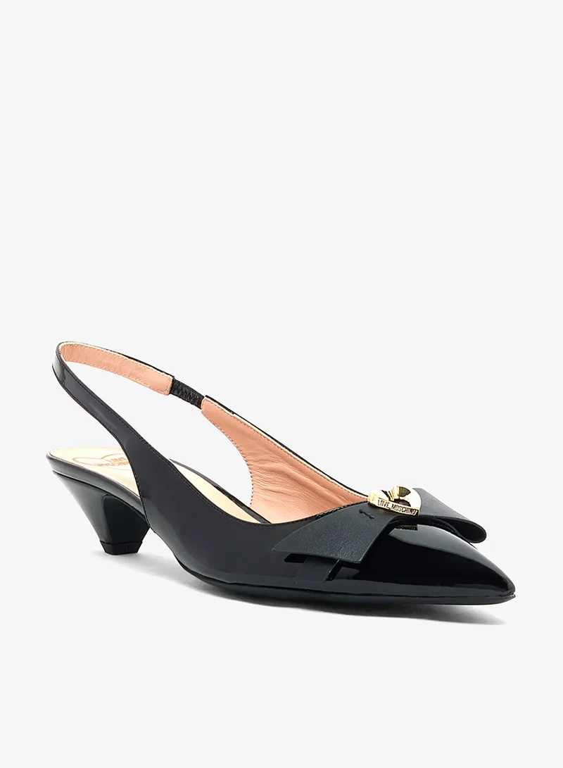 لوف موسكينو Pointed Toe Ankle Strap High Heel Pumps