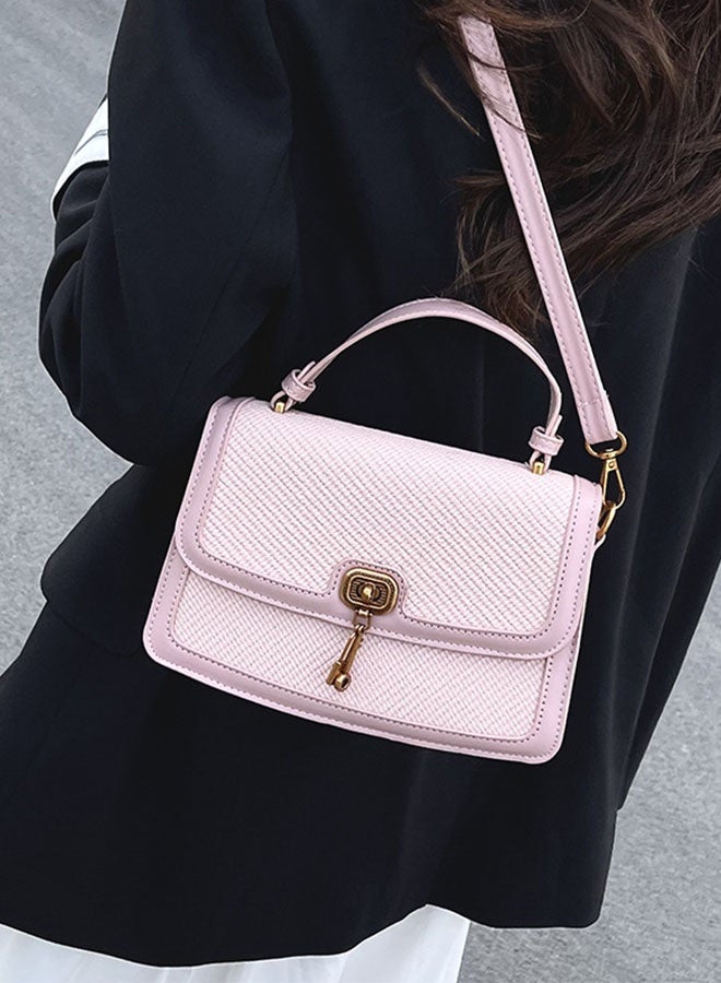 JCB CHIC حقيبة كتف جلدية من جلد البولي يوريثان متعدد الاستخدامات للسيدات، حقيبة كتف مائلة متقاطعة منفردة ذات سعة كبيرة أنيقة (1169 وردي) - Image 1