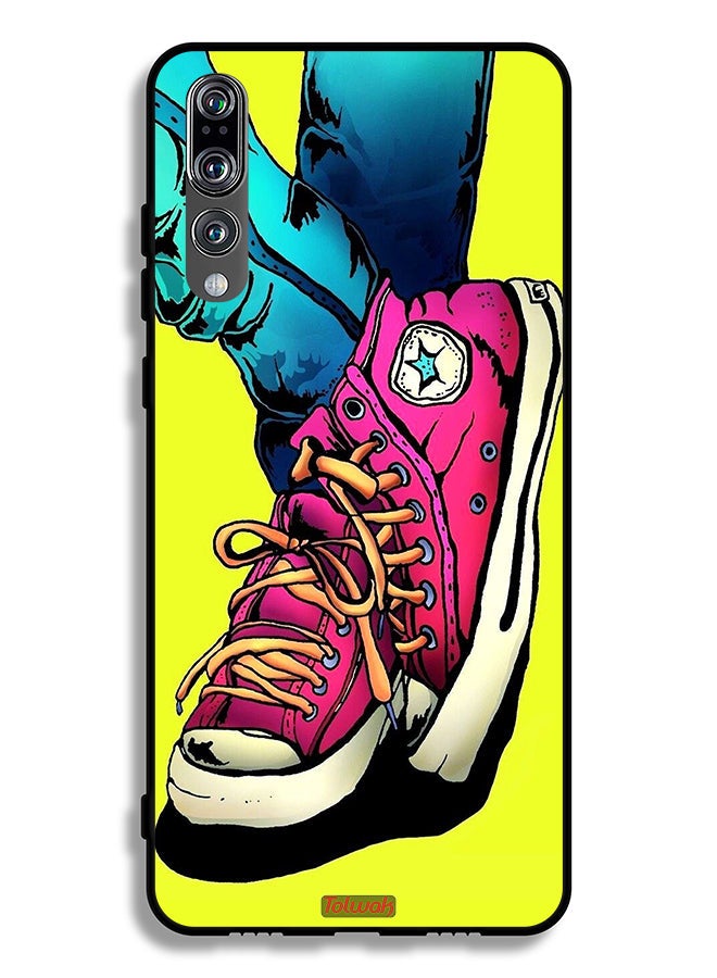 Tolwak Huawei P20 Pro Protective Case Cover Canva Shoes Art - Image 2