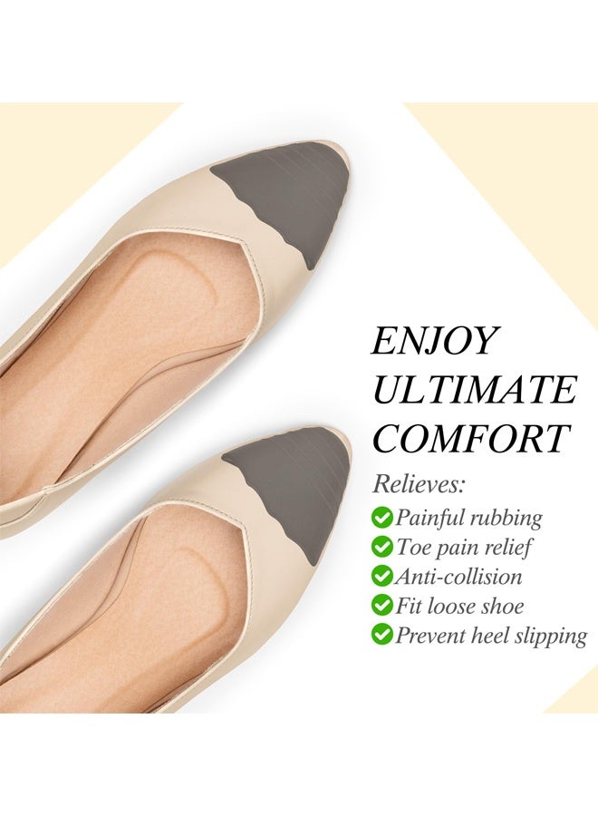 4 Pairs Shoe Filler Inserts Toe Cushion Insert Memory Foam Shoe Size Reducer High Heels Dress Shoes Casual Flats Adjusts Shoe Size  Prevents Slippage Relieves Pressure Reduces Fatigue Fits Multiple Shoe Types, Ideal for Daily Wear Work Formal Events - Image 3