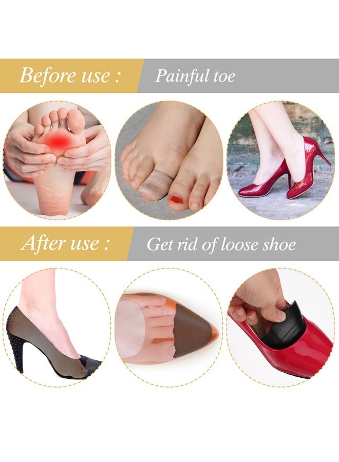 4 Pairs Shoe Filler Inserts Toe Cushion Insert Memory Foam Shoe Size Reducer High Heels Dress Shoes Casual Flats Adjusts Shoe Size  Prevents Slippage Relieves Pressure Reduces Fatigue Fits Multiple Shoe Types, Ideal for Daily Wear Work Formal Events - Image 5