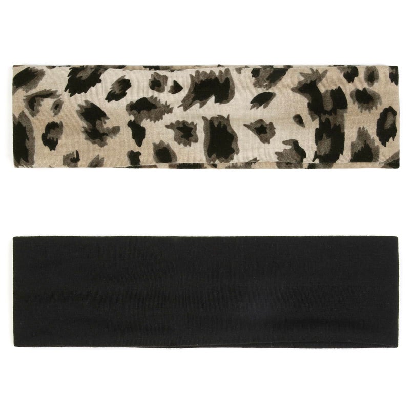 TERSE Cheetah Headbands for Women Short Hair Non Slip Elastic Sweat Hairbands Leopard Print Soft Fabric Hair Bands - Image 4