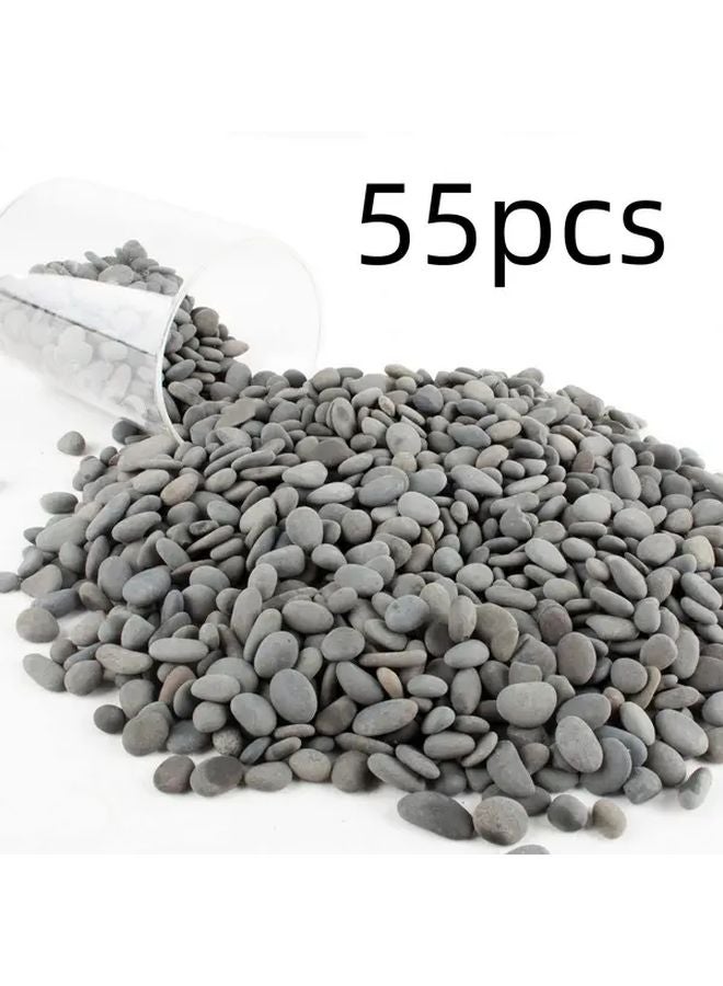 55pcs Natural Loose Aquarium Gravel For Fish Tank Decoration And Aquascaping - Image 1