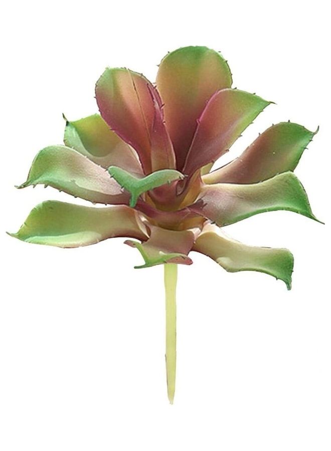 NIBEMINENT Artificial Succulent Flocking Plants Unpotted Plastic For Lotus Landscape Decorative Green/Red  - Image 1