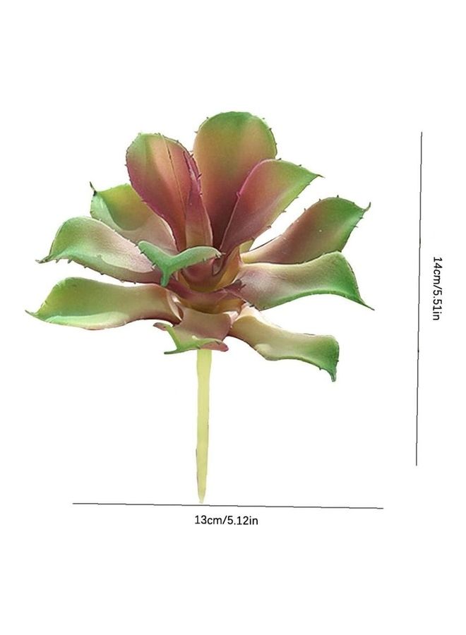 NIBEMINENT Artificial Succulent Flocking Plants Unpotted Plastic For Lotus Landscape Decorative Green/Red  - Image 3