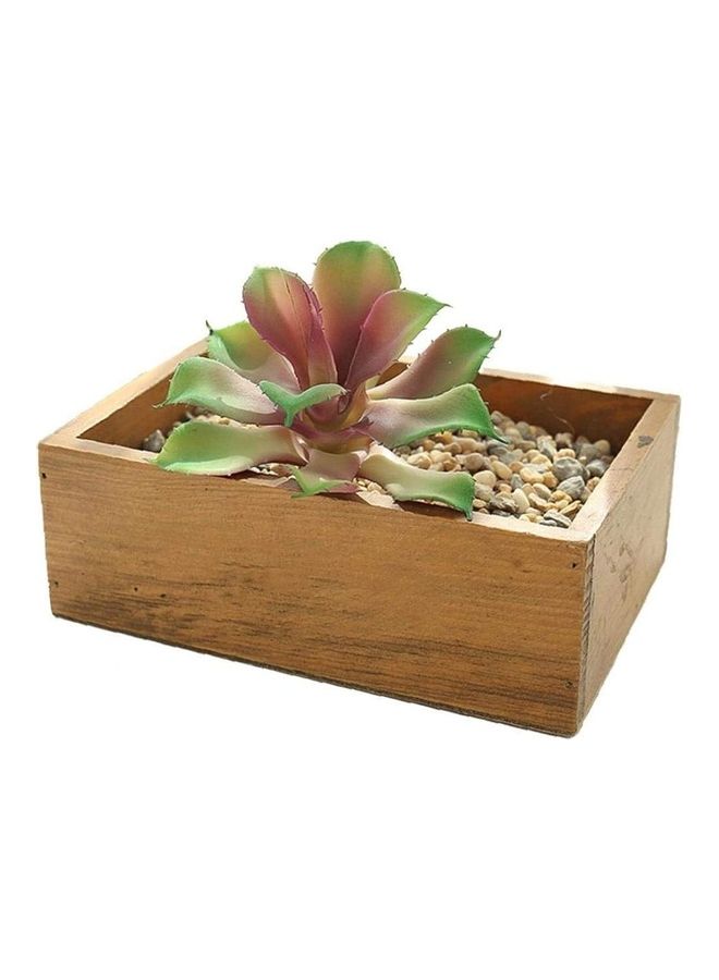 NIBEMINENT Artificial Succulent Flocking Plants Unpotted Plastic For Lotus Landscape Decorative Green/Red  - Image 4