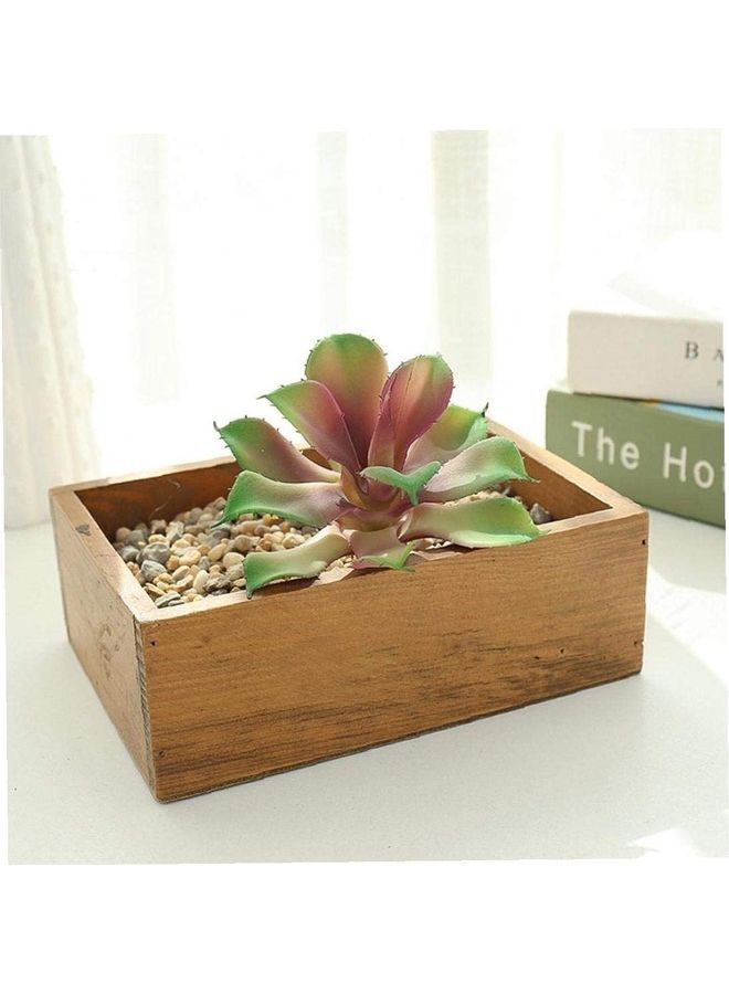 NIBEMINENT Artificial Succulent Flocking Plants Unpotted Plastic For Lotus Landscape Decorative Green/Red  - Image 2