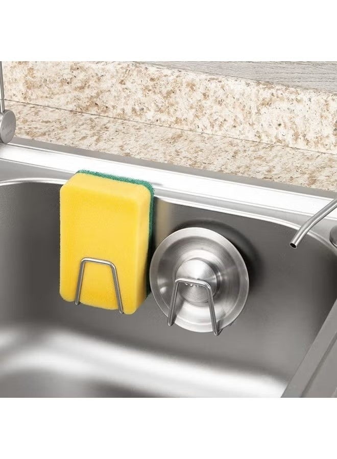 8 Pack Sink Sponge Holder for Kitchen Sink Premium SUS304 Stainless Steel Rustproof Waterproof Quick Drying Small Strong Adhesive Sponge Holder ,Upgrade Style - Image 2