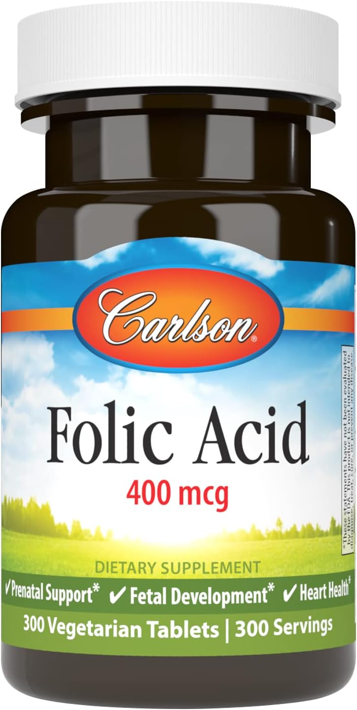 Carlson Folic Acid 400 mcg Dietary Supplement for Women - Image 1