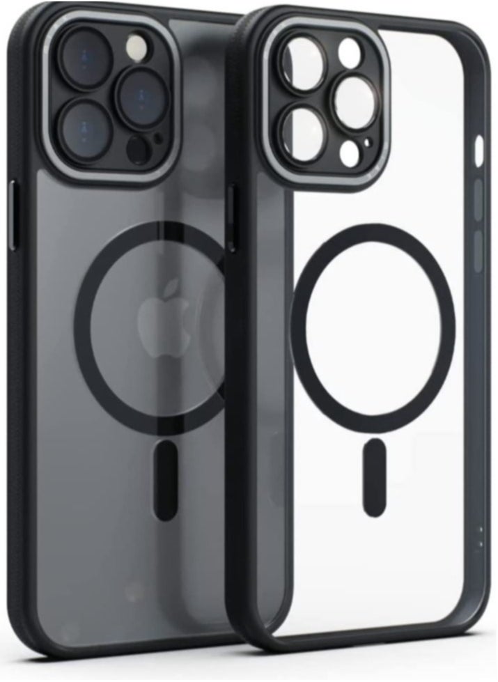 Raxoom for iPhone 14 Pro max Case Compatible with MagSafe, Camera Lens Full Cover, Black - Image 1