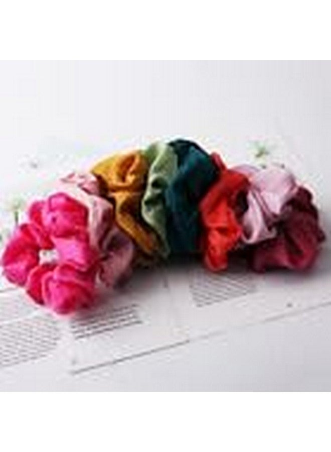 Blubby Soft Satin Silk Hair Scrunchies - Scrunchy Hair Ties - Elastic Hair Bands Ponytail Hair - Hair Tie - Fabric, Ropes Scrunchies for Women and Girls, Hair Accessories, Multi Colour, Pack of 12 - Image 2