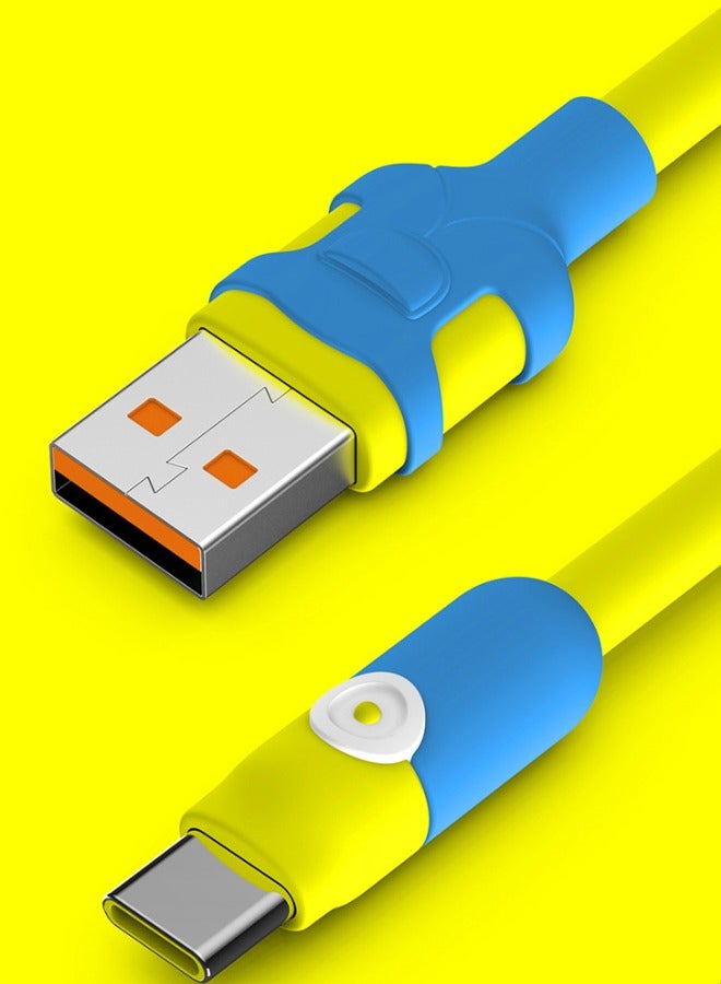 Type-C Fast Charge Cable, 6A High Current Charging Cable, Durable and Soft Charging Cable Compatible with Xiaomi, Huawei, Honor, Samsung (2 Meter) - Image 3