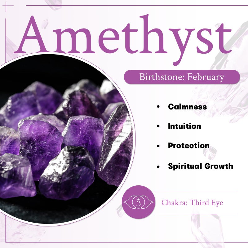 mookaitedecor Amethyst Stones Rough Crystals Wind Chimes for Home Garden Decoration 17-21 Inches - Image 2