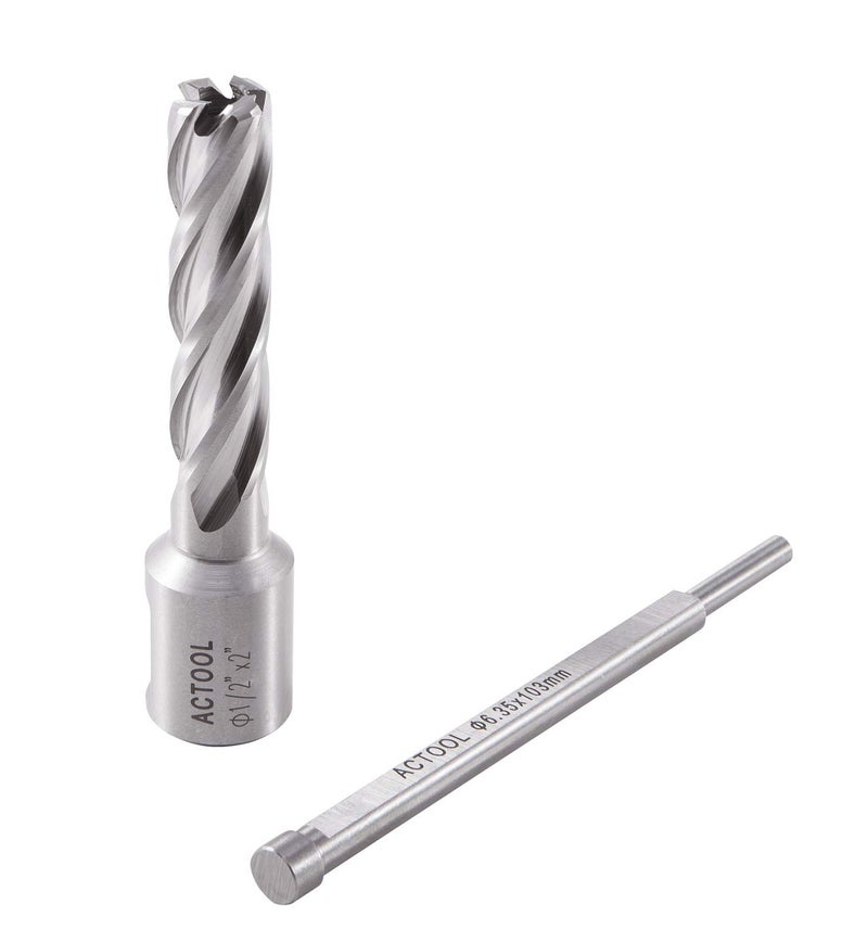 ACTOOL 1/2" Diameter × 2" Depth of Cut HSS ANNULAR Cutter with 3/4'' Weldon Shank - Image 5