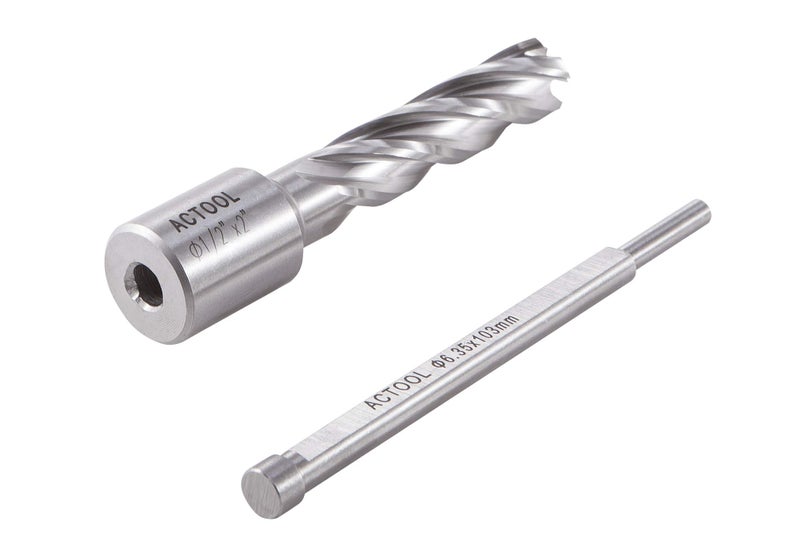 ACTOOL 1/2" Diameter × 2" Depth of Cut HSS ANNULAR Cutter with 3/4'' Weldon Shank - Image 3