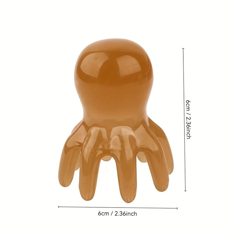 3pcs Octopus Head Massager Comb Manual Acupressure Device 8 Flexible Nodes Deeply Relax Compact Carry Home Office - Image 3