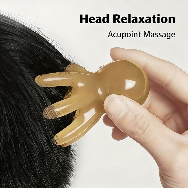 3pcs Octopus Head Massager Comb Manual Acupressure Device 8 Flexible Nodes Deeply Relax Compact Carry Home Office - Image 5