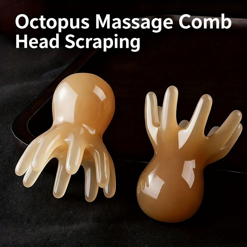 3pcs Octopus Head Massager Comb Manual Acupressure Device 8 Flexible Nodes Deeply Relax Compact Carry Home Office - Image 4