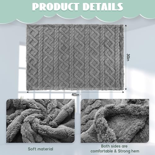 VitalCozy 4 Pcs Fleece Baby Blankets for Boys Girls 3D Soft Plush Warm Baby Receiving Blankets 30 x 40 Cozy Fluffy Infant Toddler Newborn Swaddling Blanket for Crib Nursery BedGreen Set - Image 3