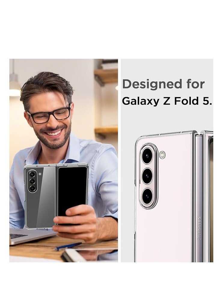 Case for Samsung Galaxy Z Fold 5 Case Clear, [Anti-Yellow] Ultra-Thin Slim Fit Transparent Hard PC Protective Phone Case for Samsung Fold 5 5G - Image 3