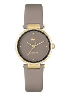 Women's Analog Round Shape Leather Wrist Watch 2001334 - 30 Mm