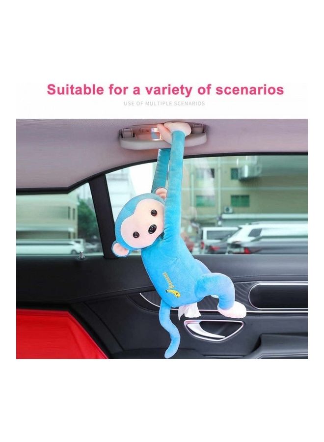 CATANES Unique Multi Purpose Tissue Paper Storage Monkey Shape Cartoon Tissue Dispenser Creative Monkey Tissue Box / Blue  - Image 2